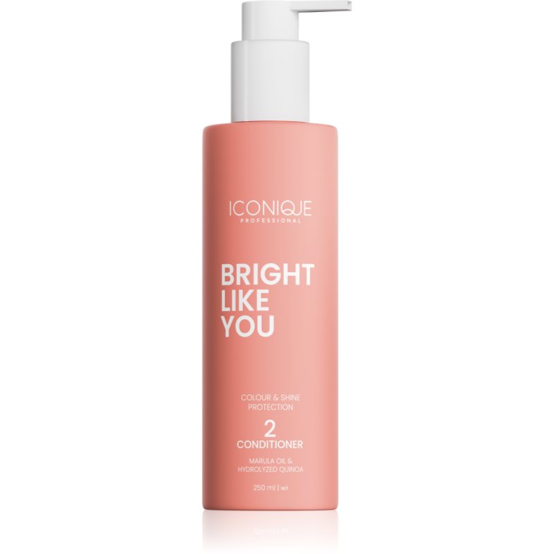 ICONIQUE Professional BRIGHT LIKE YOU Colour & Shine Protection Conditioner balsam pentru regenerare pentru păr vopsit 250 ml