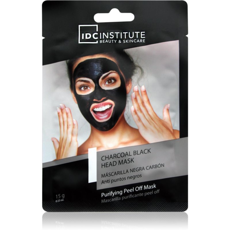 IDC Institute Charcoal Blackhead Mask mască exfoliantă împotriva punctelor negre, cu cărbune activ 15 g