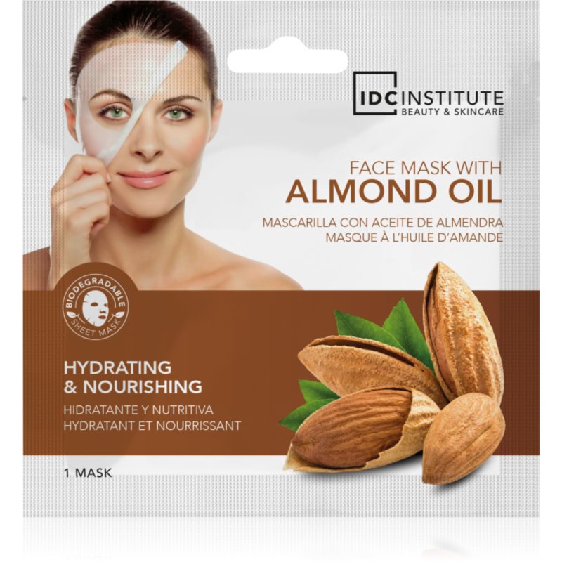 IDC Institute Almond Oil mască textilă facială de unică folosință 1 buc