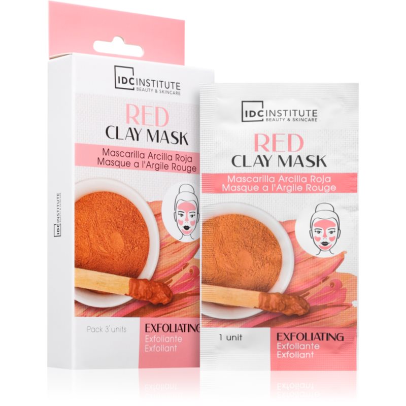 IDC Institute Red Clay Mask masca pentru exfoliere 3x8 g