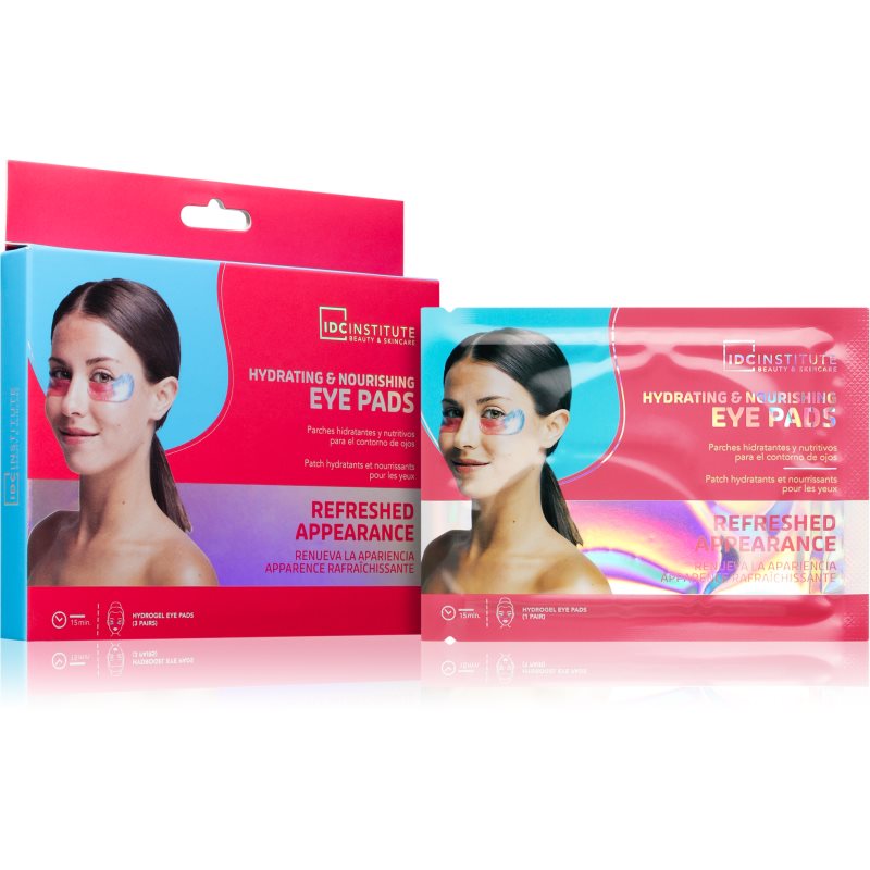 IDC Institute Hydrating & Nourishing pernuțe din hidrogel cu efect regenerator pentru zona ochilor 2x4 g