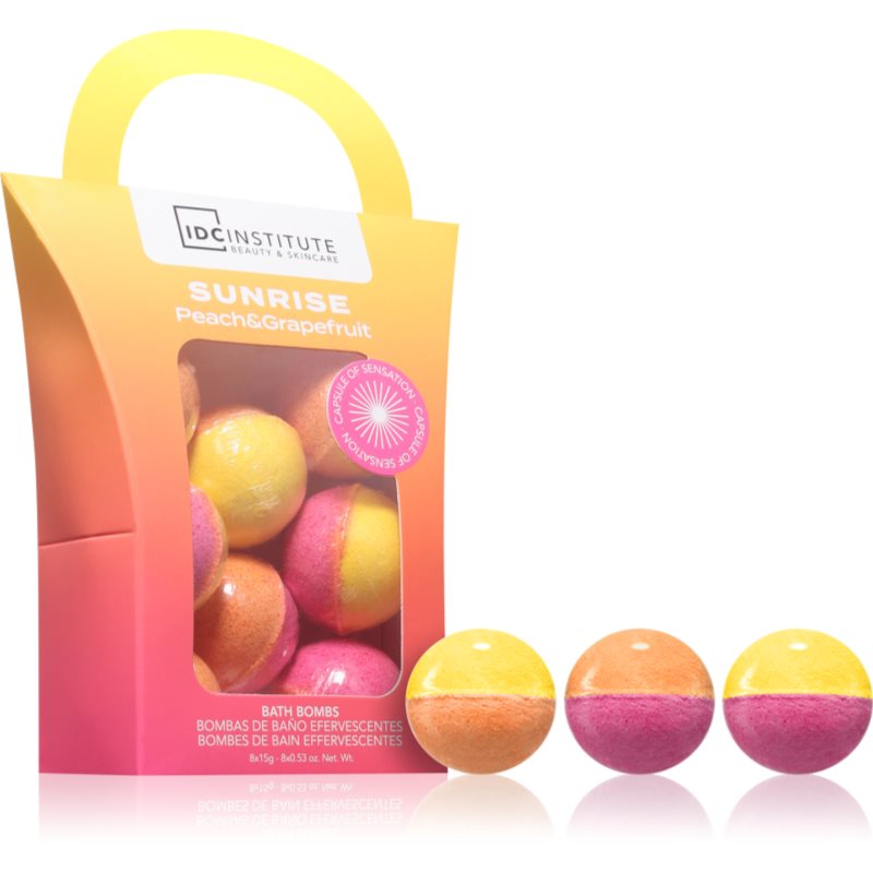 IDC Institute Cocktail Bar bombă de baie culoare Sunrise 8x15 g