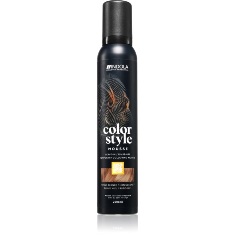 Indola Color Style Mousse spuma tonica pentru păr culoare Honey Blonde 200 ml