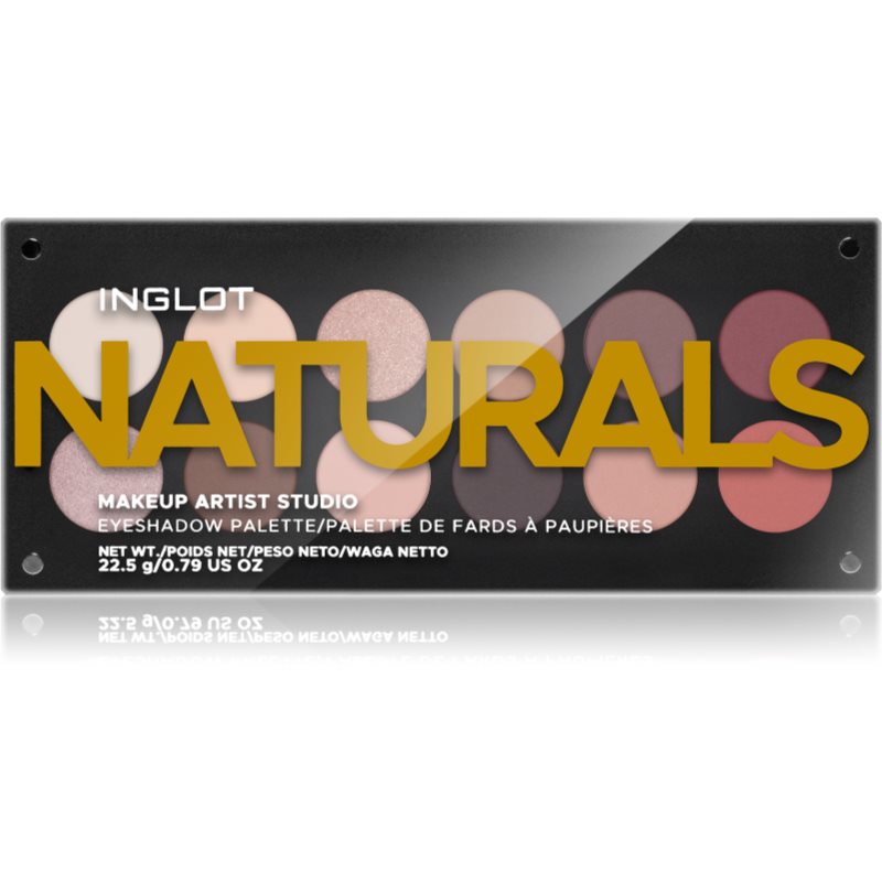 Inglot Makeup Artist Studio Palette paletă cu farduri de ochi culoare NATURALS 18,7 g