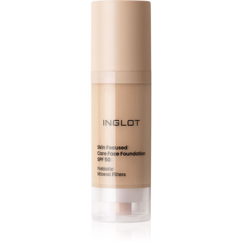 Inglot Skin Focused Care Face Foundation SPF 50 acoperire make-up SPF 50 culoare 304 Classic Beige 30 ml