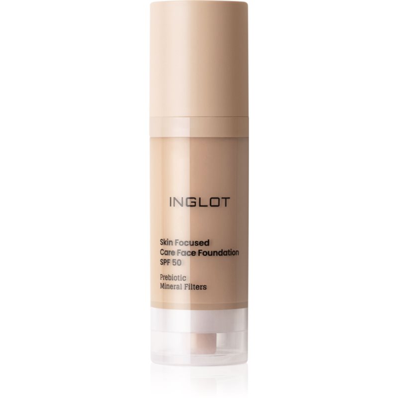 Inglot Skin Focused Care Face Foundation SPF 50 acoperire make-up SPF 50 culoare 306 Medium Beige 30 ml