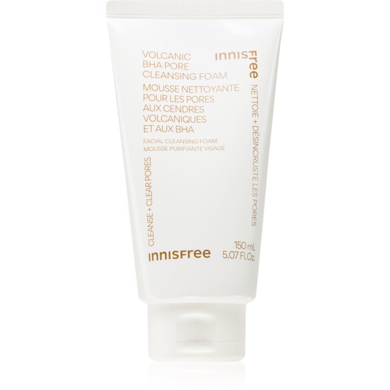 innisfree Volcanic BHA Pore Cleansing Foam demachiant spumant delicat pentru netezirea pielii si inchiderea porilor 150 ml