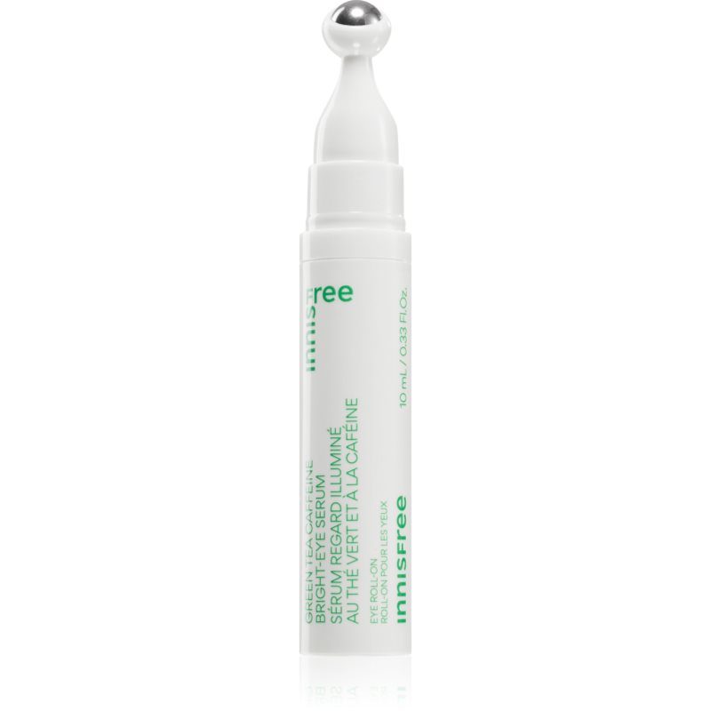 innisfree Green Tea Caffeine Bright-Eye Serum Roll-on pentru ochi racoritor împotriva ridurilor și a cearcănelor întunecate 10 ml