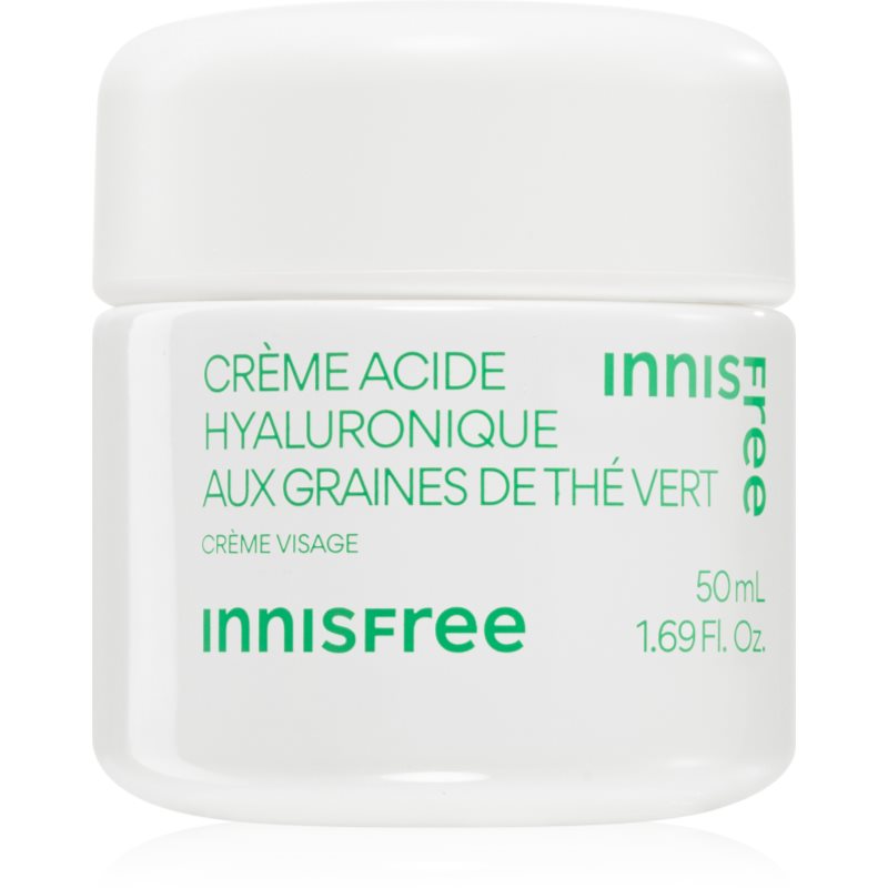 innisfree Green Tea Seed Hyaluronic Cream crema de fata hidratanta cu efect calmant 50 ml