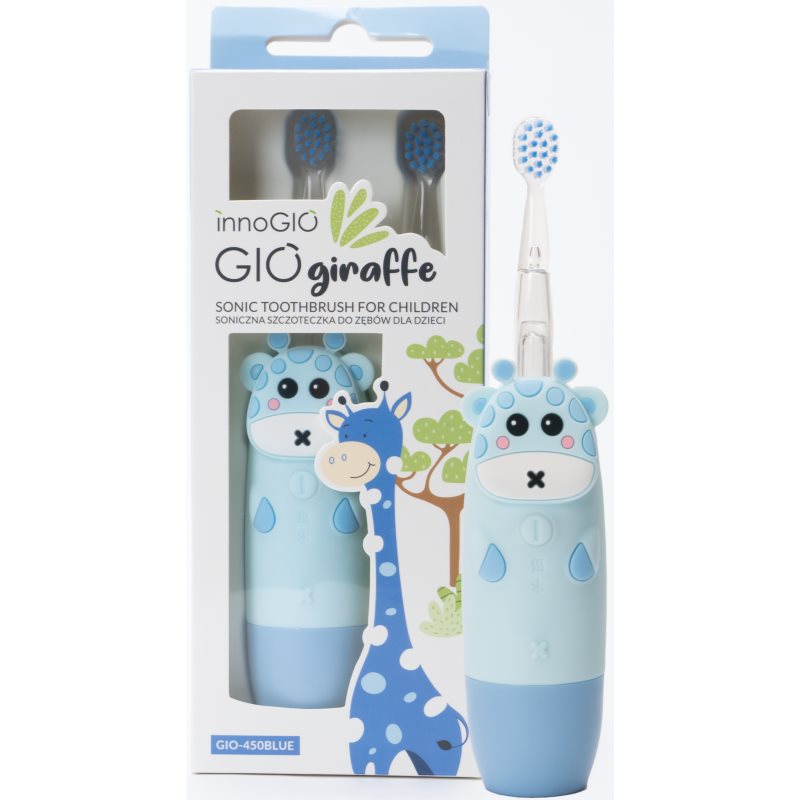 innoGIO GIOGiraffe Sonic Toothbrush periuta de dinti cu ultrasunete pentru copii Blue 1 buc