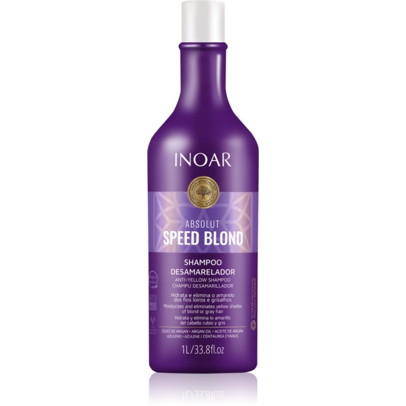 INOAR Absolut Speed Blond șampon pentru păr blond neutralizeaza tonurile de galben 1000 ml INOAR Absolut Speed Blond șampon pentru păr blond neutralizeaza tonurile de galben 1000 ml