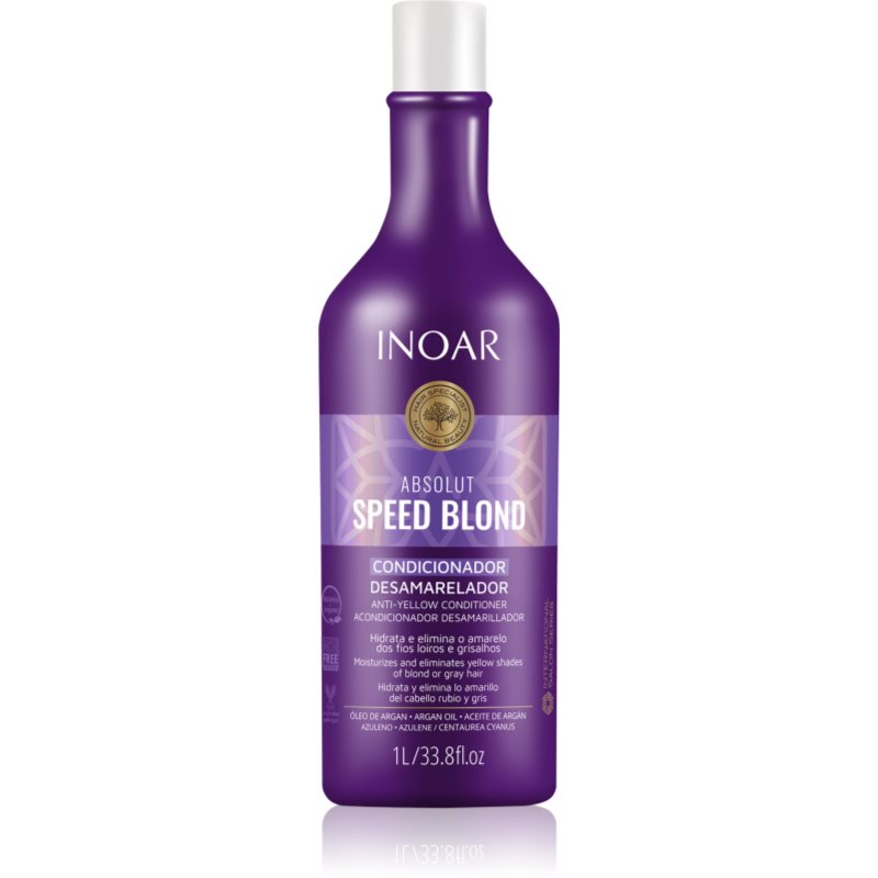 INOAR Absolut Speed Blond balsam pentru păr blond neutralizeaza tonurile de galben 1000 ml INOAR Absolut Speed Blond balsam pentru păr blond neutralizeaza tonurile de galben 1000 ml