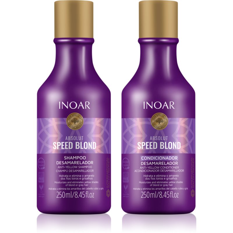 INOAR Absolut Speed Blond set pentru par blond 2x250 ml