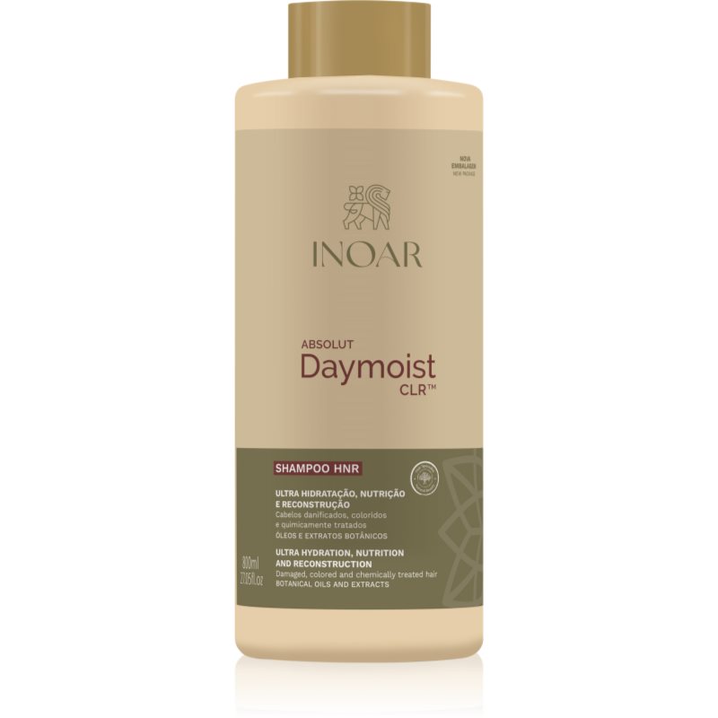 INOAR Absolut Daymoist CLR™ șampon intens hidratant pentru par uscat si vopsit 800 ml