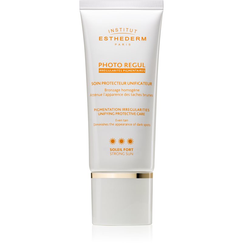 Institut Esthederm Photo Regul Pigmentation Irregularities Unifying Protective Care tratament pentru îndepărtarea petelor pigmentare cu o protectie UV ridicata 50 ml Institut Esthederm Photo Regul Pigmentation Irregularities Unifying Protective Care tratament pentru îndepărtarea petelor pigmentare cu o protectie UV ridicata 50 ml