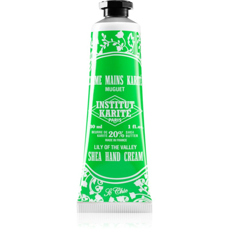 Institut Karité Paris Lily Of The Valley So Chic crema hranitoare de maini cu unt de shea tube + box 30 ml