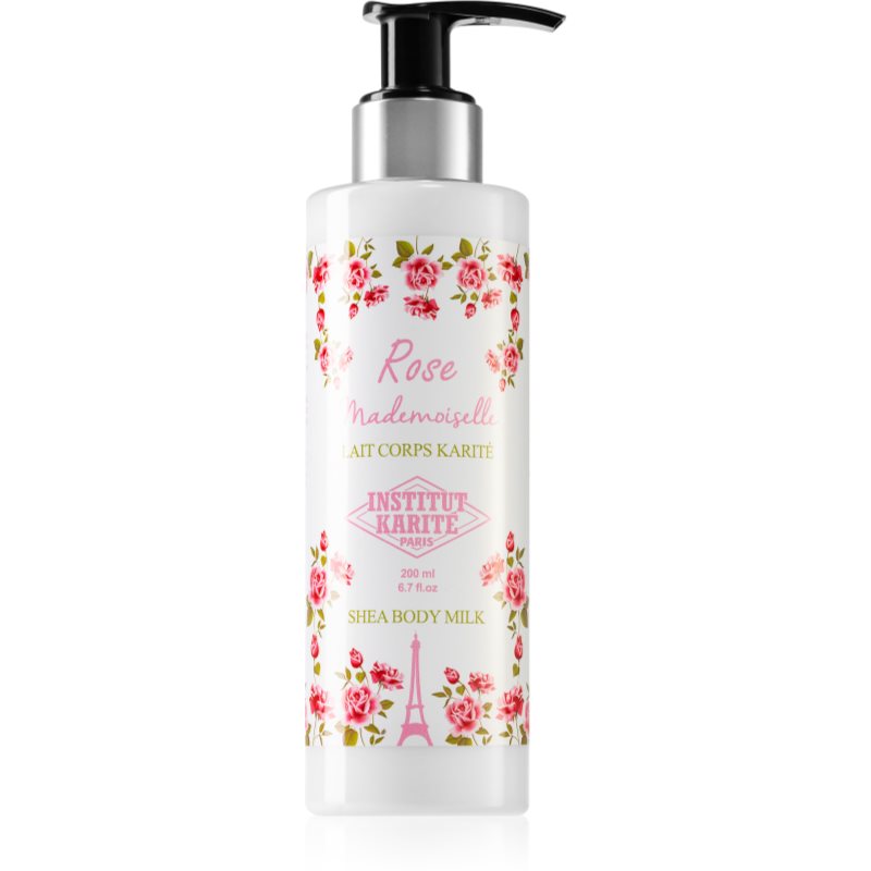 Institut Karité Paris Rose Mademoiselle Shea Body Milk loțiune de corp hidratantă unt de shea 200 ml