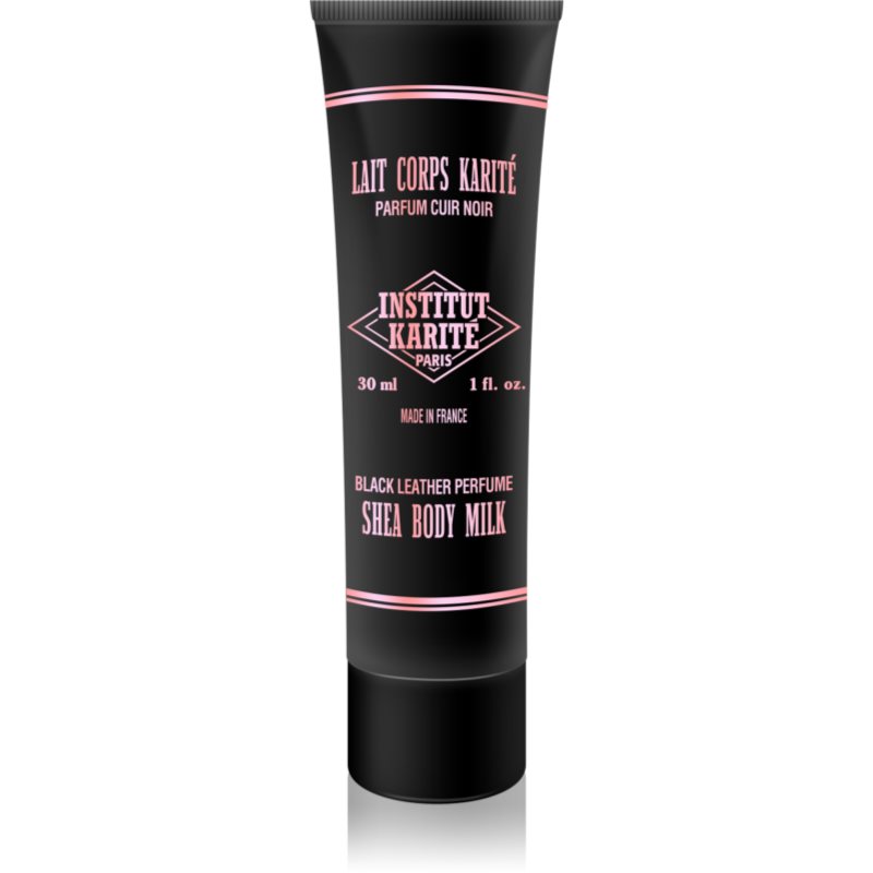 Institut Karité Paris Black Leather Shea Body Milk lapte de corp unt de shea 30 ml