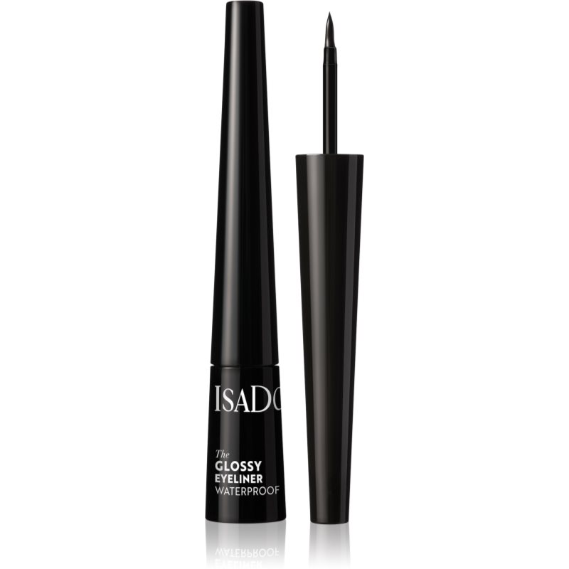 IsaDora Glossy Eyeliner eyeliner rezistent la apă culoare 40 Chrome Black 2,5 ml