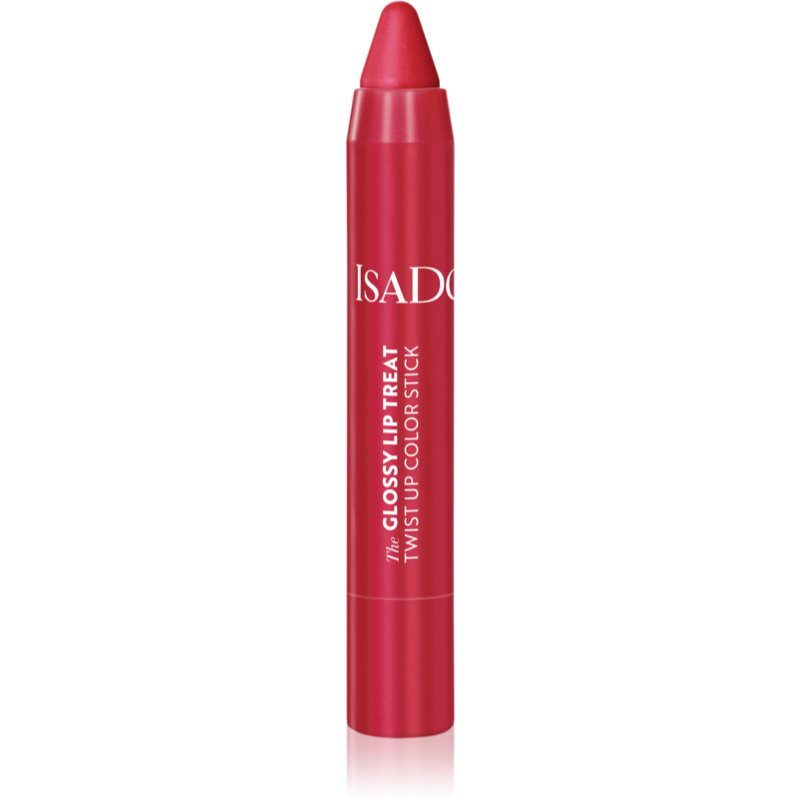 IsaDora Glossy Lip Treat Twist Up Color ruj hidratant culoare 12 Rhubarb Red 3,3 g