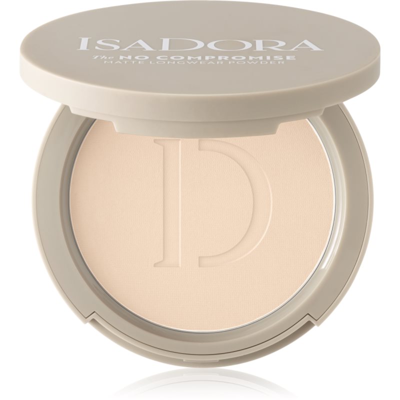 IsaDora The No Compromise Matte Longwear Powder pudra compacta pentru un aspect mat culoare 60 Neutral Porcelain 8 g