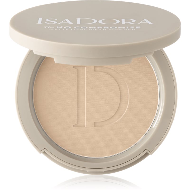 IsaDora The No Compromise Matte Longwear Powder pudra compacta pentru un aspect mat culoare 65 Neutral Beige 8 g