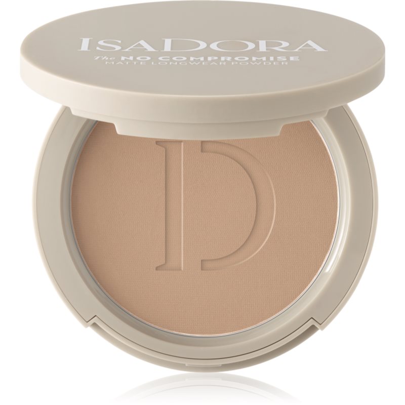 IsaDora The No Compromise Matte Longwear Powder pudra compacta pentru un aspect mat culoare 68 Neutral Almond 8 g