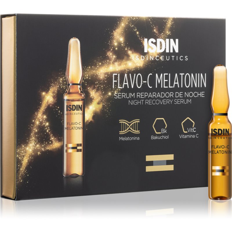 ISDIN Isdinceutics Flavo-C ser de reînnoire și strălucire pentru noapte 10x2 ml