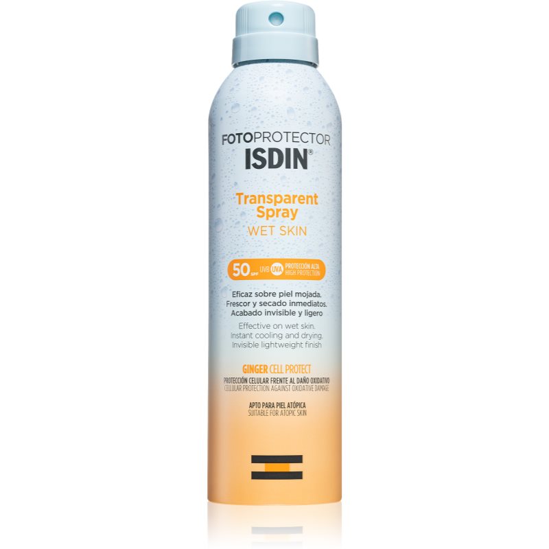 ISDIN Transparent Spray Wet Skin spray solar SPF 50 250 ml
