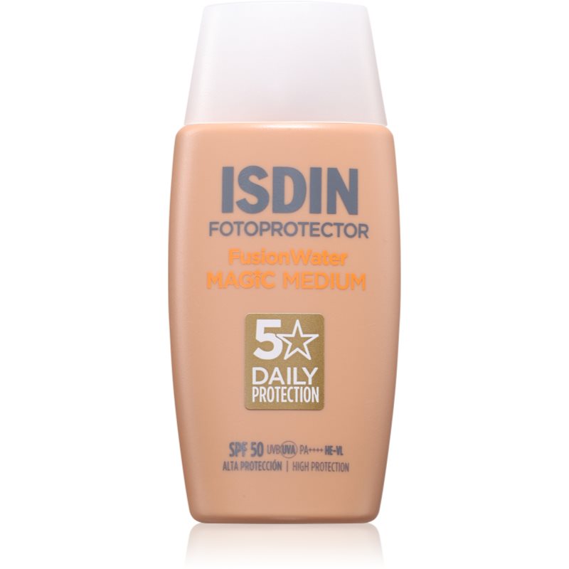 ISDIN Fotoprotector FusionWater Magic Medium SPF50 Fluid nuantator cu textura usoara SPF 50 50 ml