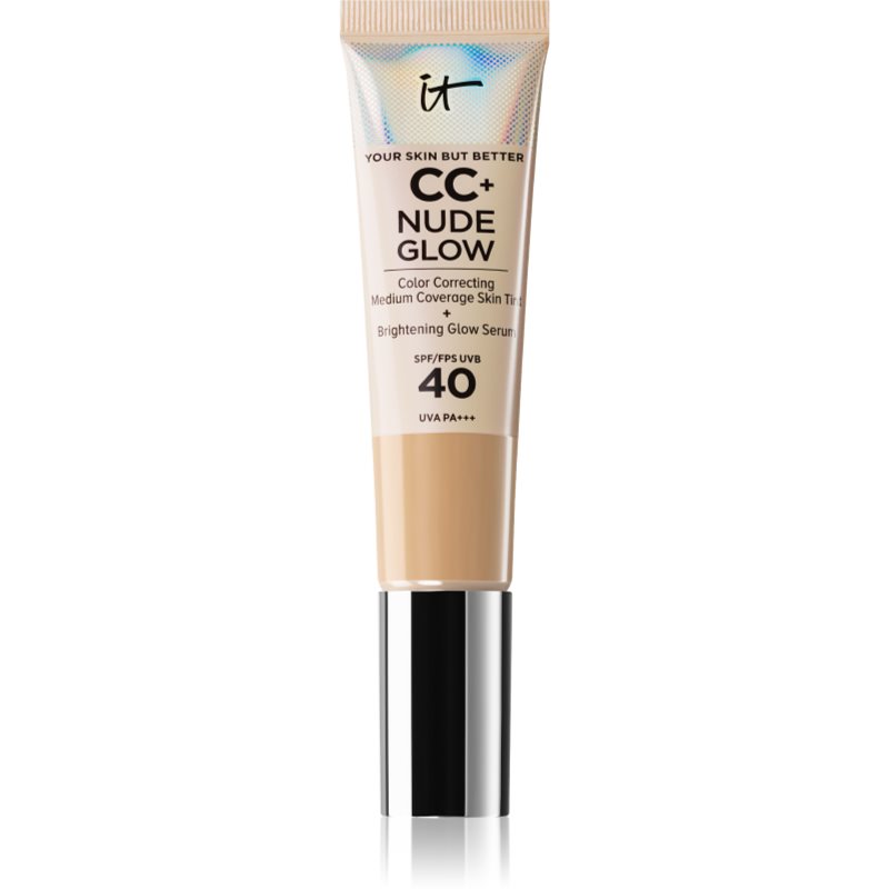 IT Cosmetics Your Skin But Better CC + Nude Glow Fond de ten iluminator SPF 40 culoare Medium Tan 32 ml