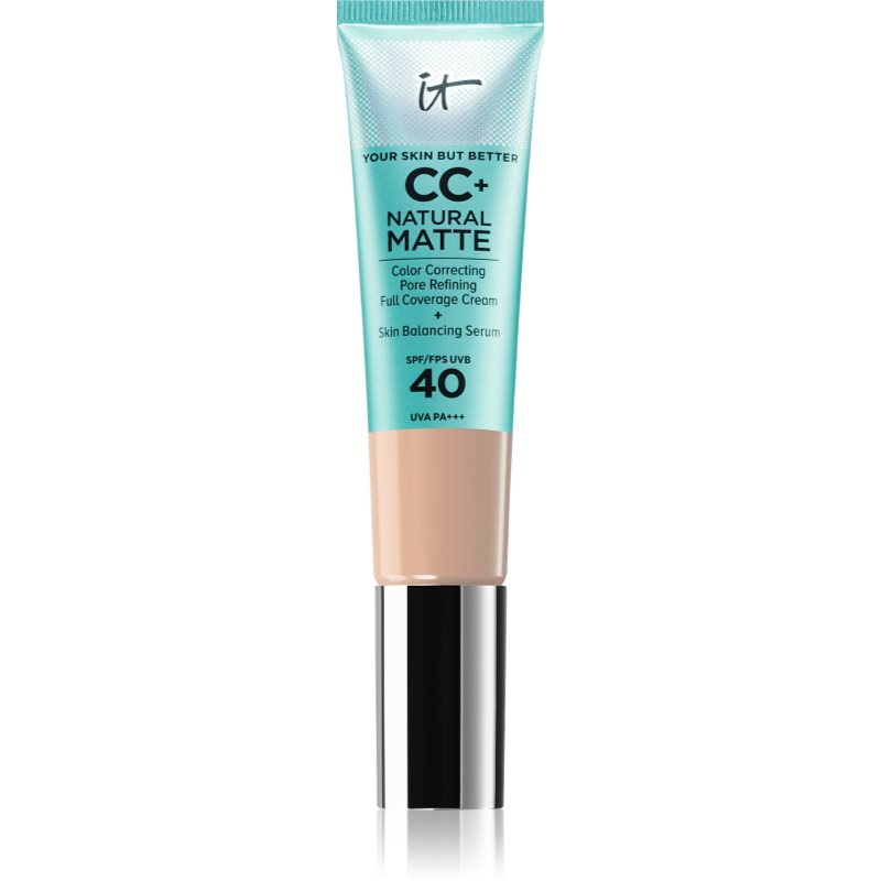 IT Cosmetics Your Skin But Better CC+ Cream Natural Matte machiaj cu efect matifiant SPF 40 pentru femei Fair Light 32 ml