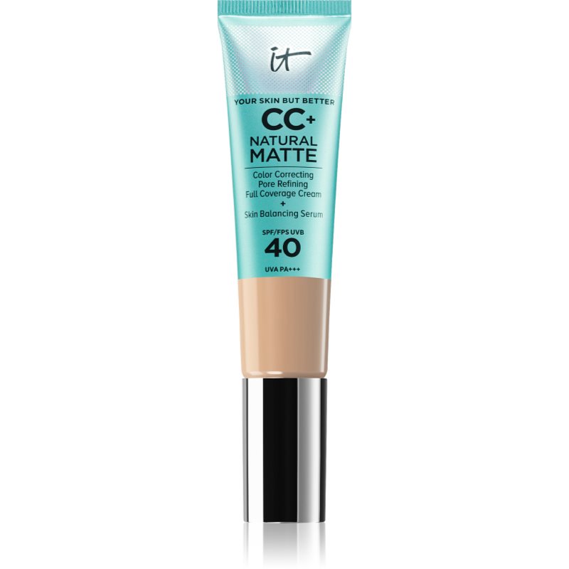 IT Cosmetics Your Skin But Better CC+ Cream Natural Matte machiaj cu efect matifiant SPF 40 pentru femei Light 32 ml