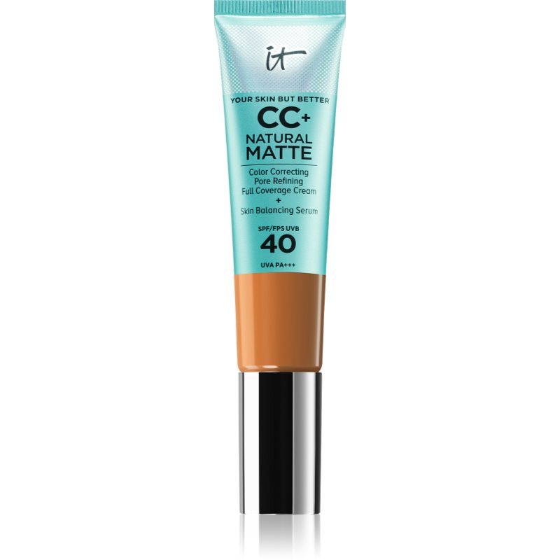 IT Cosmetics Your Skin But Better CC+ Cream Natural Matte machiaj cu efect matifiant SPF 40 pentru femei Rich 32 ml