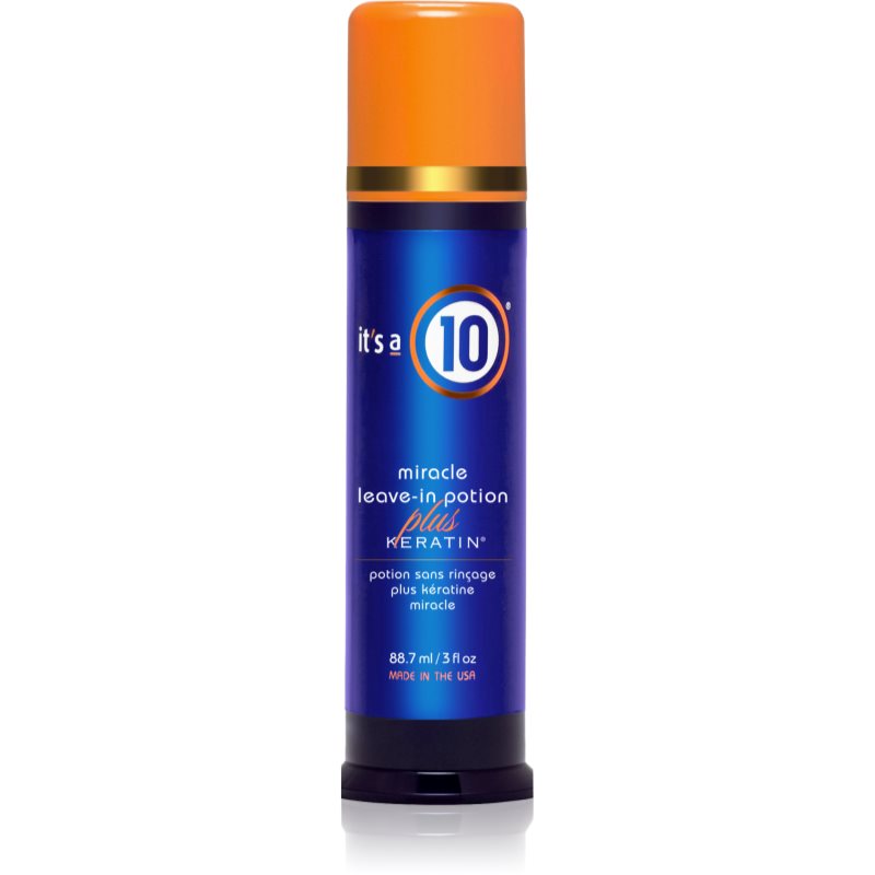 its a 10 Plus Keratin Miracle Leave-in Potion balsam fără clătire pentru un par stralucitor si catifelat 88.7 ml