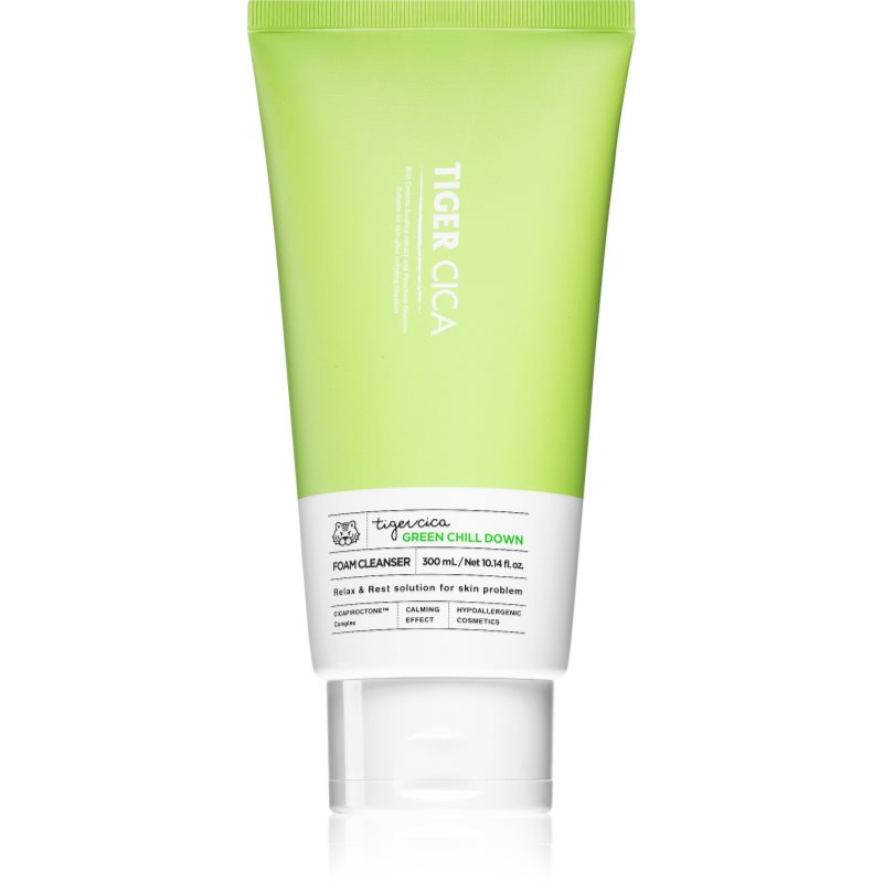 It´s Skin Tiger Cica Green Chill Down spuma pentru curatare racoritoare pentru ten acneic