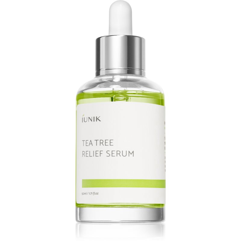 iUnik Tea Tree ser facial calmant pentru piele sensibila predispusa la acnee 50 ml