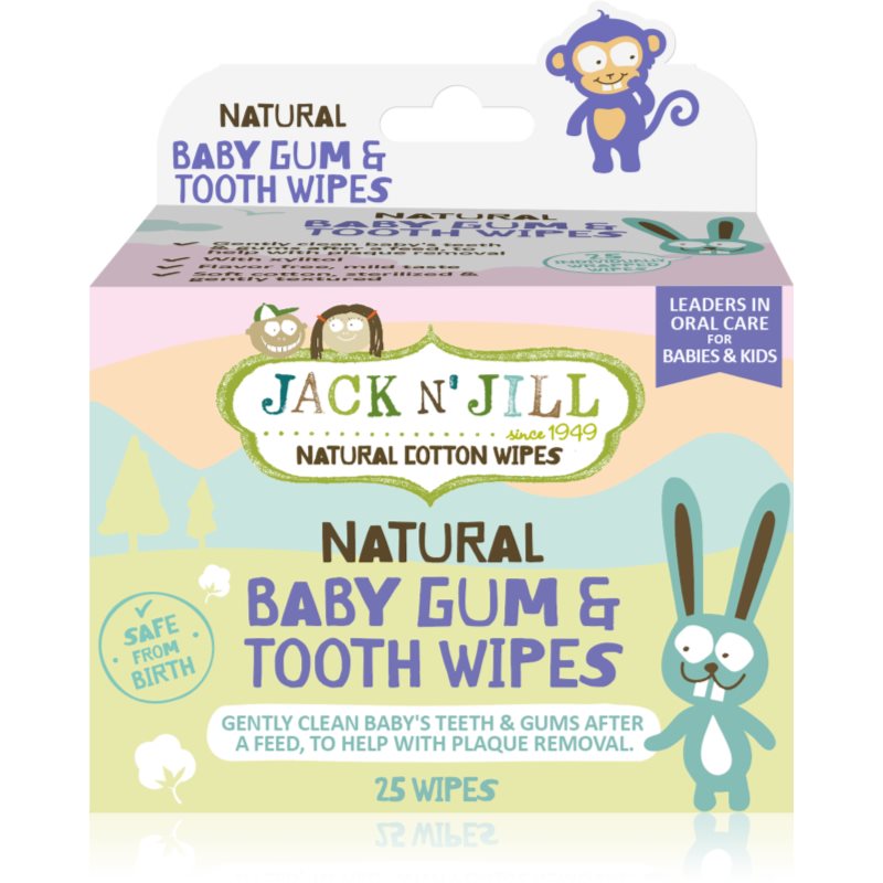 Jack N’ Jill Natural Șervețele umede pentru a proteja dintii si gingiile