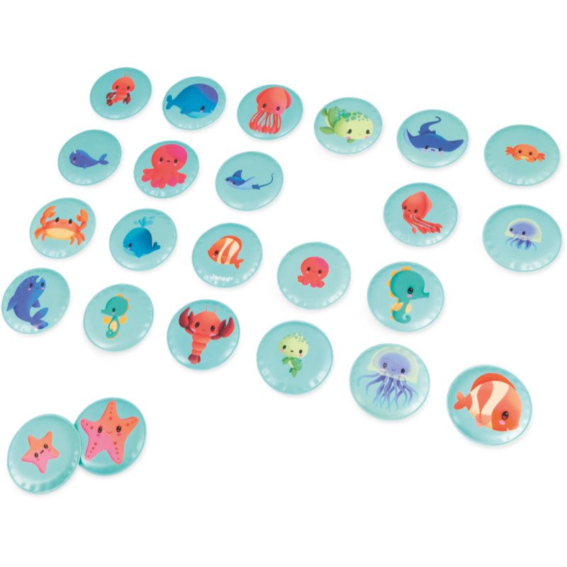 Janod Bath Memory Pexoso pentru cadă Sea Animals 2 y+ 24 buc