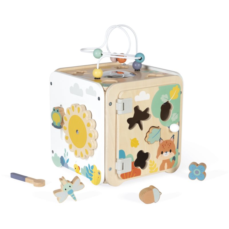 Janod Pure Activity Cube jucărie cu activități 18m+ 1 buc