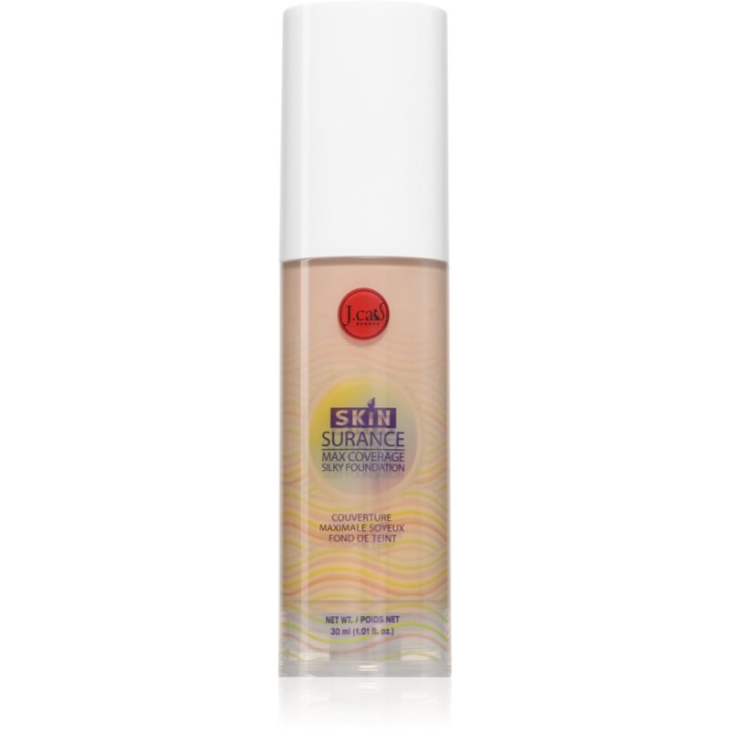 J.Cat Beauty Skinsurance fard lichid de lunga durata culoare 106 Soft Beige 30 ml