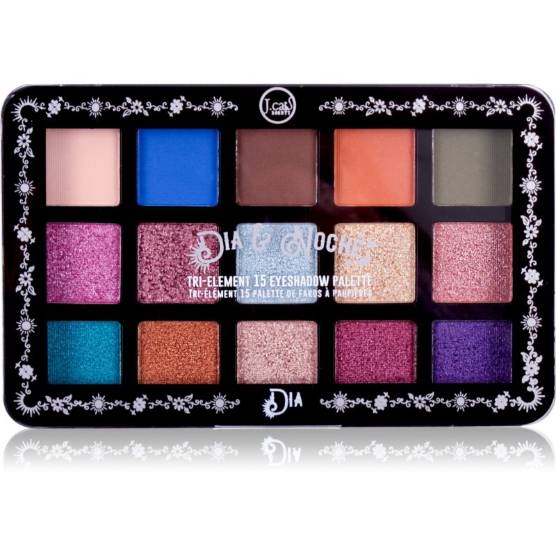 J.Cat Beauty Dia & Noche paletă cu farduri de ochi culoare 101 Dia 16 g