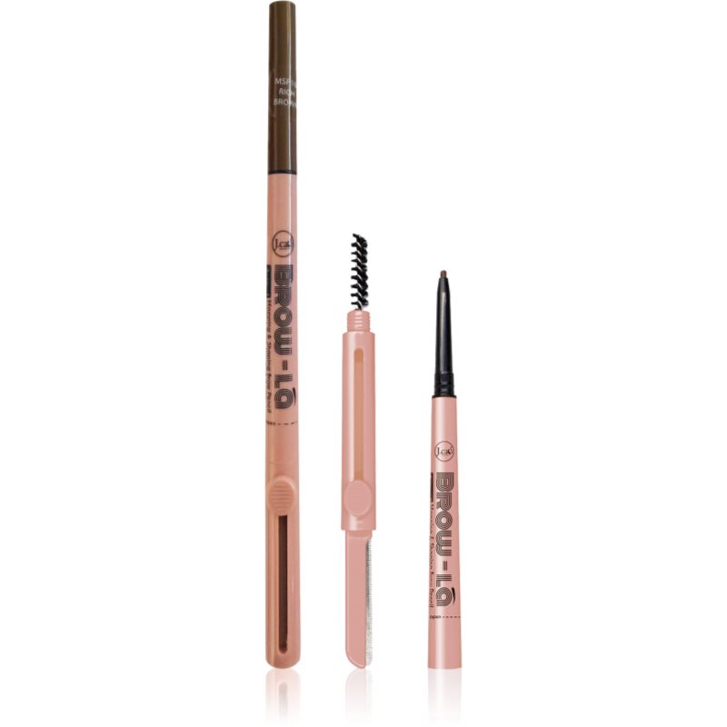 J.Cat Beauty Brow-LA creion pentru sprancene cu pensula culoare 104 Rich Brown 0.08 g