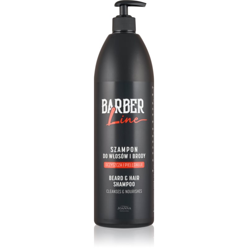 Joanna Barber Line Beard and Hair Shampoo șampon pentru păr și barbă pentru barbati 1000 ml