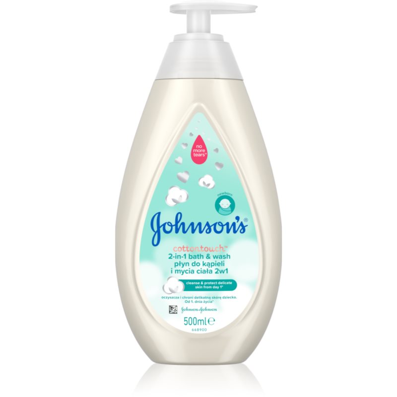 Johnson\'s® Cottontouch spumant de baie și gel de duș 2 in 1 pentru copii 500 ml