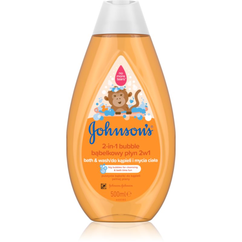 Johnson's® Wash and Bath spumant de baie și gel de duș 2 in 1 500 ml