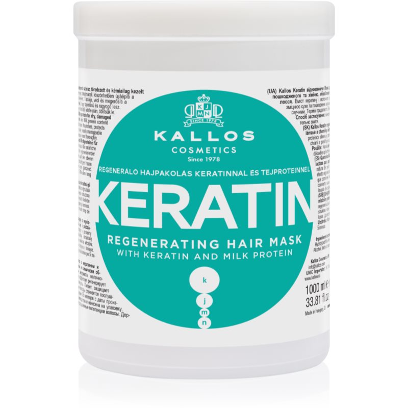 Kallos Keratin Masca de par cu keratina 1000 ml