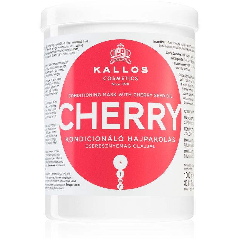 Kallos Cherry masca hidratanta pentru par deteriorat 1000 ml