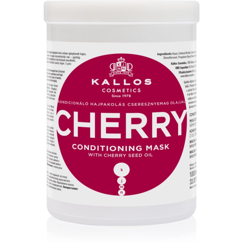 Kallos Cherry masca hidratanta pentru par deteriorat 1000 ml