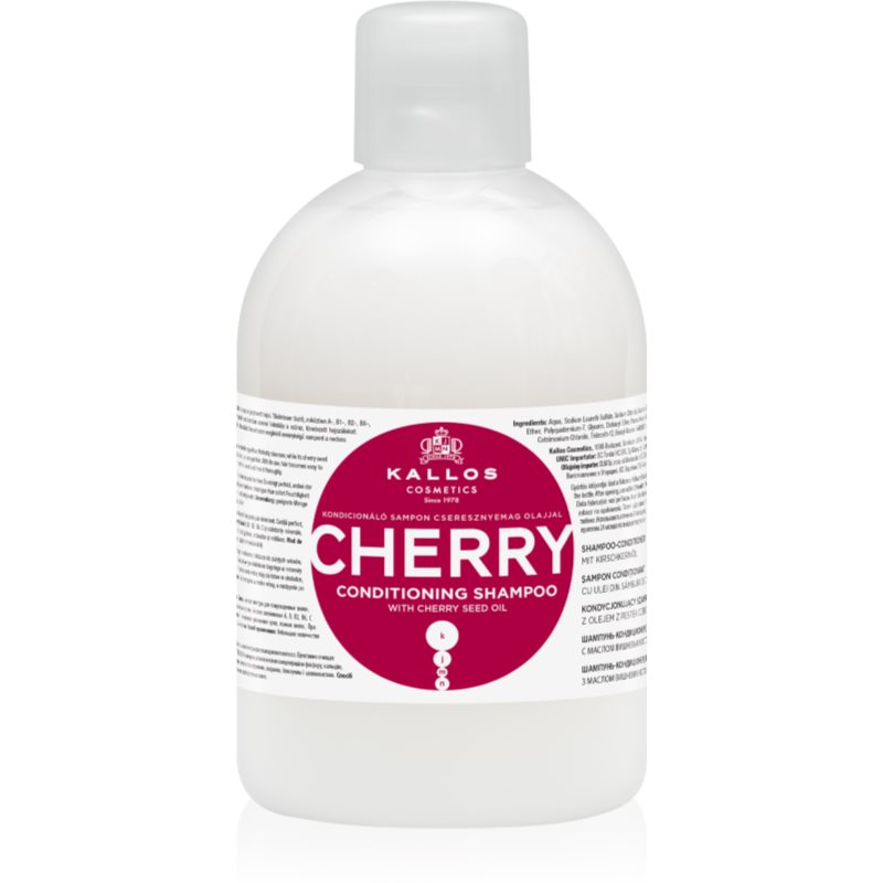 Kallos KJMN Professional Cherry sampon hidratant pentru păr uscat și deteriorat 1000 ml